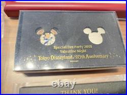 Tokyo Disneyland 20th Anniversary Pin Badge Clock Pin Badge Set Unused FedEx