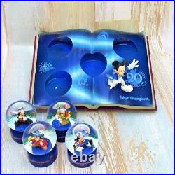 Tokyo Disneyland 20th Anniversary TDL Book Type Snow Globe