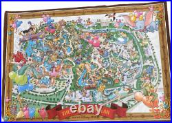 Tokyo Disneyland 30Th Anniversary Map Poster Happiness limited 73 x 52 cm USED