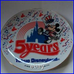 Tokyo Disneyland 5Th Anniversary Commemorative Plate There Is Box