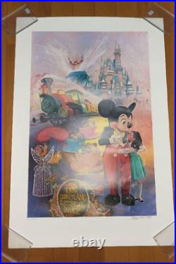 Tokyo Disneyland 5th Anniversary Limited to 3300 Lithograph Poster Rare Japan