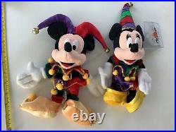 Tokyo Disneyland Mickey Jester Minnie Sorcerer 15 Years Anniversary Plushes