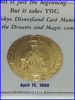 Tokyo Disneyland Resort Cast Member 5years Anniversary 3 Piece Lot tnj17
