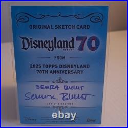 Topps 2025 Disneyland 70th Anniversary Blue Bayou Sketch Card Signed Semra Bulut