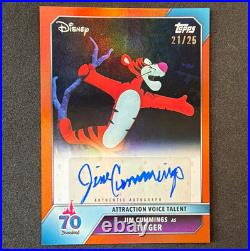 Topps 2025 Disneyland 70th Anniversary Jim Cummings Tigger Auto #/25 color match