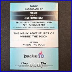 Topps 2025 Disneyland 70th Anniversary Jim Cummings Tigger Auto #/25 color match