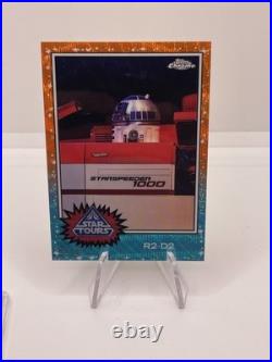 Topps Disneyland 70th Anniversary 1977 Star Tours Chrome R2-D2 Orange Wave /25