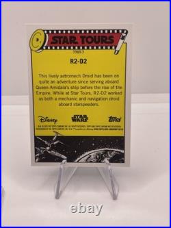 Topps Disneyland 70th Anniversary 1977 Star Tours Chrome R2-D2 Orange Wave /25
