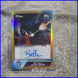 Topps Disneyland 70th Anniversary Bret Iwan (Mickey Mouse) Autograph Card 05/50