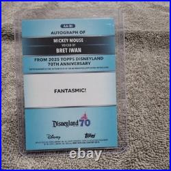 Topps Disneyland 70th Anniversary Bret Iwan (Mickey Mouse) Autograph Card 05/50