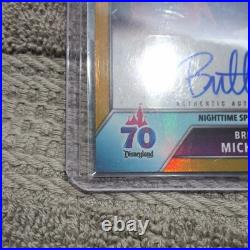 Topps Disneyland 70th Anniversary Bret Iwan (Mickey Mouse) Autograph Card 05/50