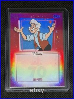 Topps Disneyland 70th Anniversary Geppetto Autograph Opportunity Card Red #1/5