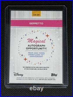 Topps Disneyland 70th Anniversary Geppetto Autograph Opportunity Card Red #1/5