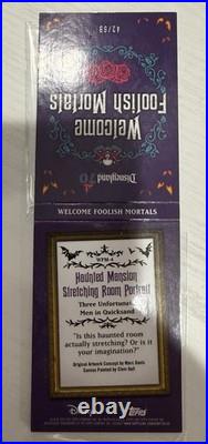 Topps Disneyland 70th Anniversary Welcome Foolish Mortals WFM-4 #42/69