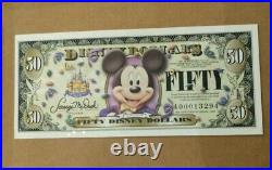 Uncirculated Disney Dollars A series 50th Anniversary Mickey Mouse 50 Disneyland