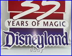 VTG Disneyland 35 Years of Magic Geometric Castle Lamp Post Street Sign Colorful