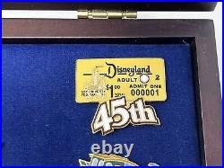 VTG Disneyland Park Pin 45th Anniversary Pin Set Limited Edition Only 1000 Made