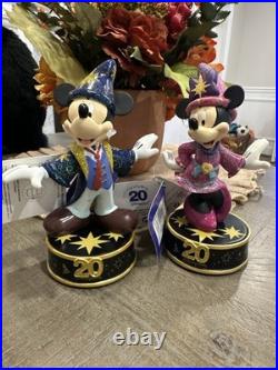 Very Rare Disneyland Paris 20th Anniversary Mickey & Minnie Figurine, NWT