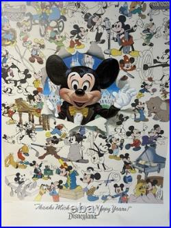 Vintage 1988 Disneyland Mickey Mouse 60th Anniversary Poster Thanks Mickey