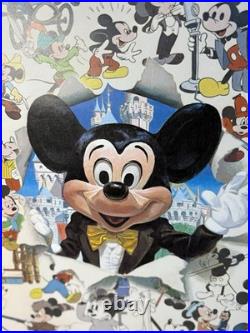Vintage 1988 Disneyland Mickey Mouse 60th Anniversary Poster Thanks Mickey