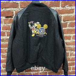 Vintage 2005 Disney 50th Anniversary Varsity Jacket 2XL Disneyland Mickey T24