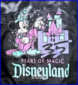 Vintage Disneyland 35th Anniversary Disney wear black jacket youth size large