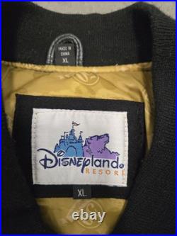 Vintage Disneyland 50th anniversary leather letterman Bomber Jacket 2005 RARE XL