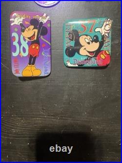 Vintage Disneyland Cast Member Lot Norman Name Tag Holiday Pins 1987-1993 Coin