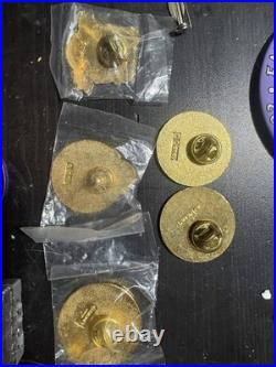 Vintage Disneyland Cast Member Lot Norman Name Tag Holiday Pins 1987-1993 Coin