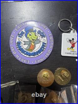 Vintage Disneyland Cast Member Lot Norman Name Tag Holiday Pins 1987-1993 Coin
