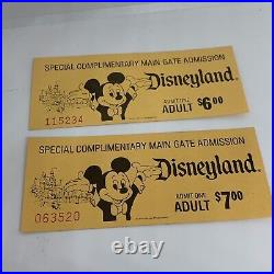 Vintage Disneyland Complimentary Main Gate Admission Courtesy Guest Tickets 25th