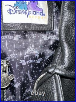 Vintage MICKEY MOUSE Disneyland 50th Anniversary Varsity Leather Jacket Small Vintage MICKEY MOUSE Disneyland 50th Anniversary Varsity Leather Jacket Small