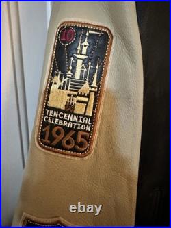 Vintage MICKEY MOUSE Disneyland 50th Anniversary Varsity Leather Jacket Small Vintage MICKEY MOUSE Disneyland 50th Anniversary Varsity Leather Jacket Small