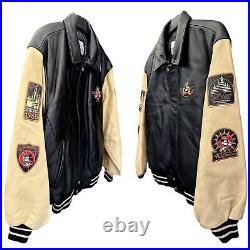 Vintage Mickey Disneyland 50th Anniversary Varsity Leather Jacket NWT SZ LARGE