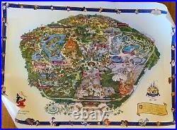 WDI Imagineering Disneyland 50th Anniversary 27x38 Vintage Rolled Wall Map