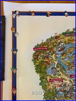 WDI Imagineering Disneyland 50th Anniversary 27x38 Vintage Rolled Wall Map