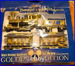 Walt Disney 50th Anniversary Golden Edition Railroad Train Set- NO TRACK