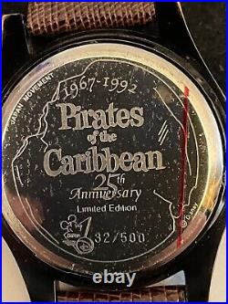 Walt Disney Disneyland Pirates of the Caribbean 25th Anniversary LE Watch 32/500
