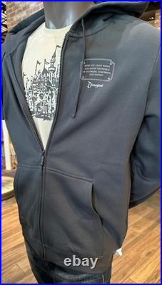 XL Disneyland 70th Anniversary Dark Grey Zip Up Hoodie Disneyland is the Star XL Disneyland 70th Anniversary Dark Grey Zip Up Hoodie Disneyland is the Star