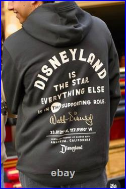 XL Disneyland 70th Anniversary Dark Grey Zip Up Hoodie Disneyland is the Star XL Disneyland 70th Anniversary Dark Grey Zip Up Hoodie Disneyland is the Star