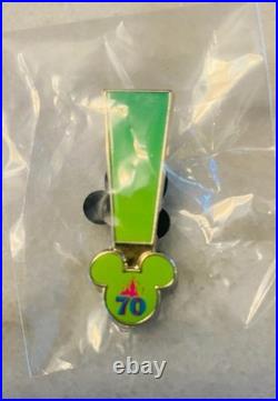 Yellow, Red, Green & Purple Exclamation Point Mark Disney 70th Anniversary Pins