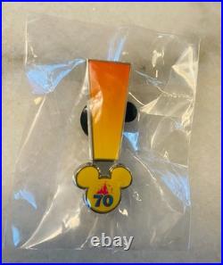 Yellow, Red, Green & Purple Exclamation Point Mark Disney 70th Anniversary Pins